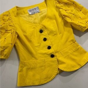 Vintage Belville Sasson Lorican Mullany yellow top